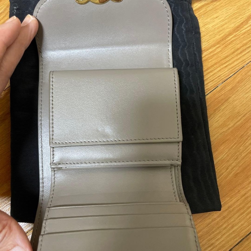 CELINE Gray Tri fold Wallet From Japan