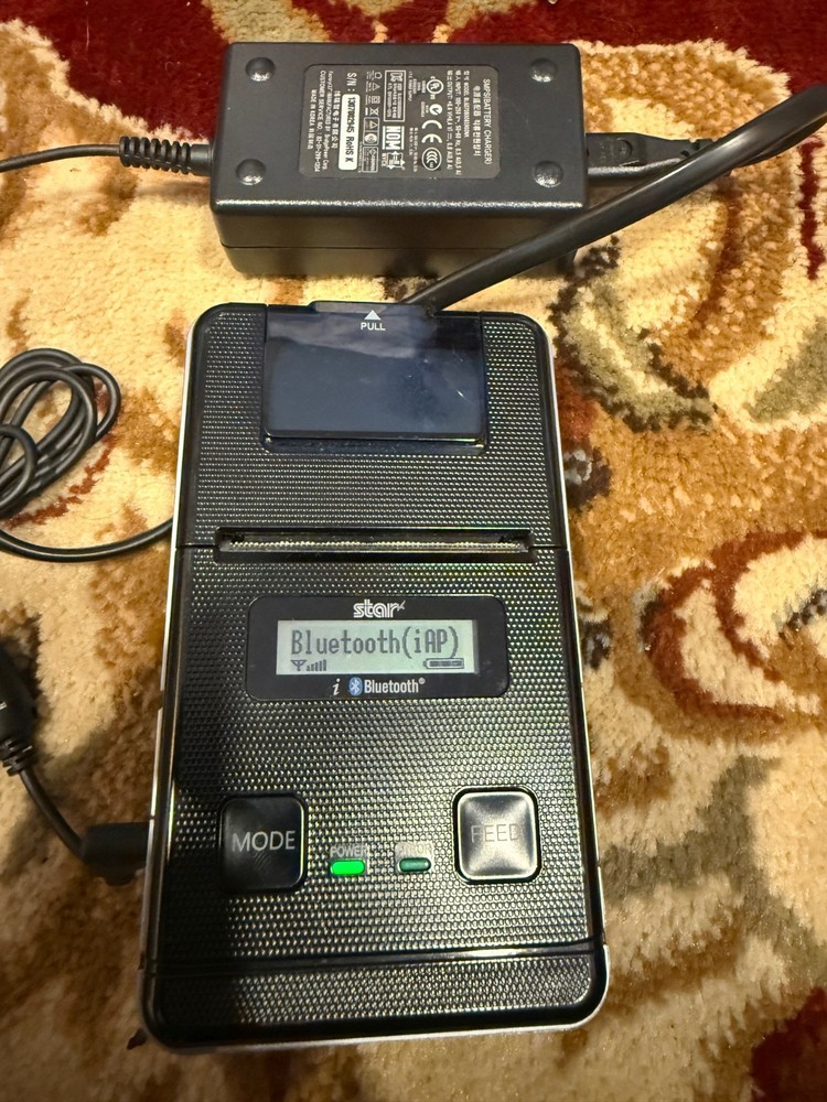 Star S220 Bluetooth Mobile Receipt Printer with Power Adapter - Android iphone