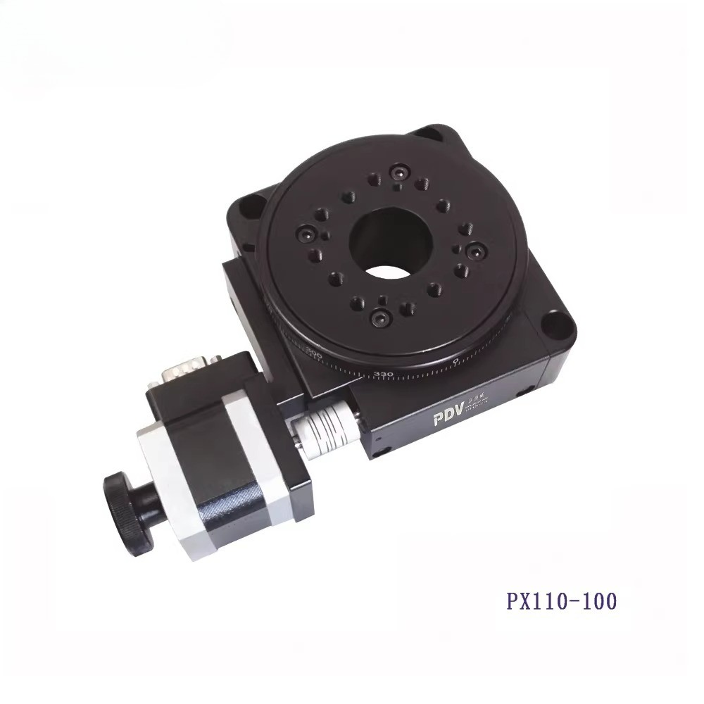 PX110-100 Electric Rotating Table/Angle Turntable Linear Table Degree Dial