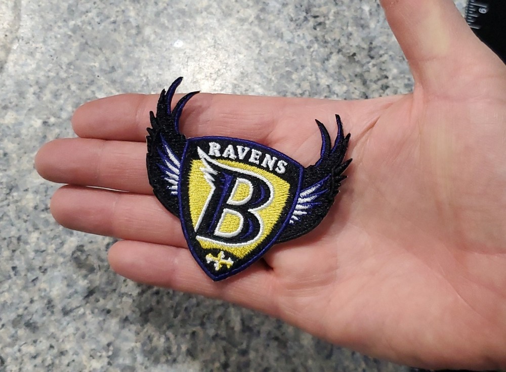 Baltimore Ravens Vintage Style Patch. Embroidered. Iron On Backing. 3"x3"