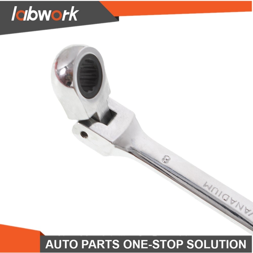 Labwork 12Pcs Reversible Ratchet Wrench Ratcheting Socket Spanner Nut Tools