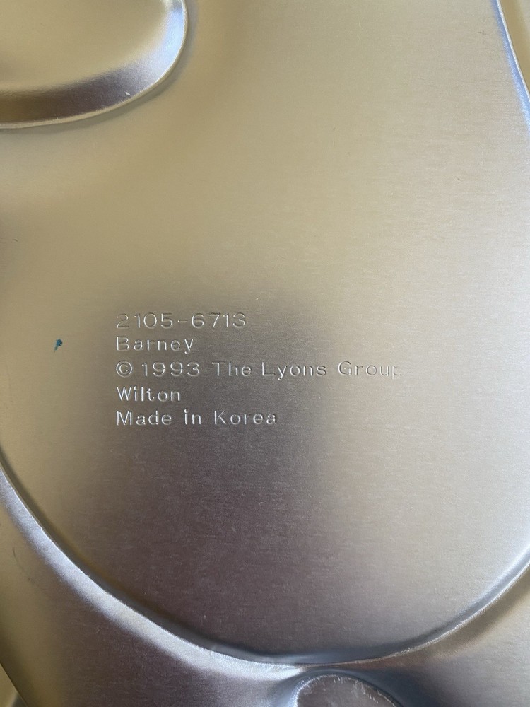 Wilton Barney Cake Pan 1993 Lyons’s Group