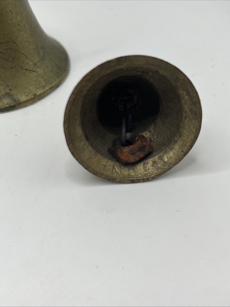 3 Brass Bells Sparrow, 4” Handle & 2” Bell