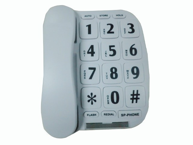EXTRA LARGE BUTTON TELEPHONE WITH VOICE AMPLIFICATION