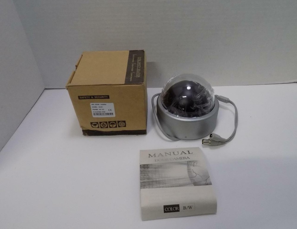 Total Safety Solution 2425V Black & White Dome Security Camera