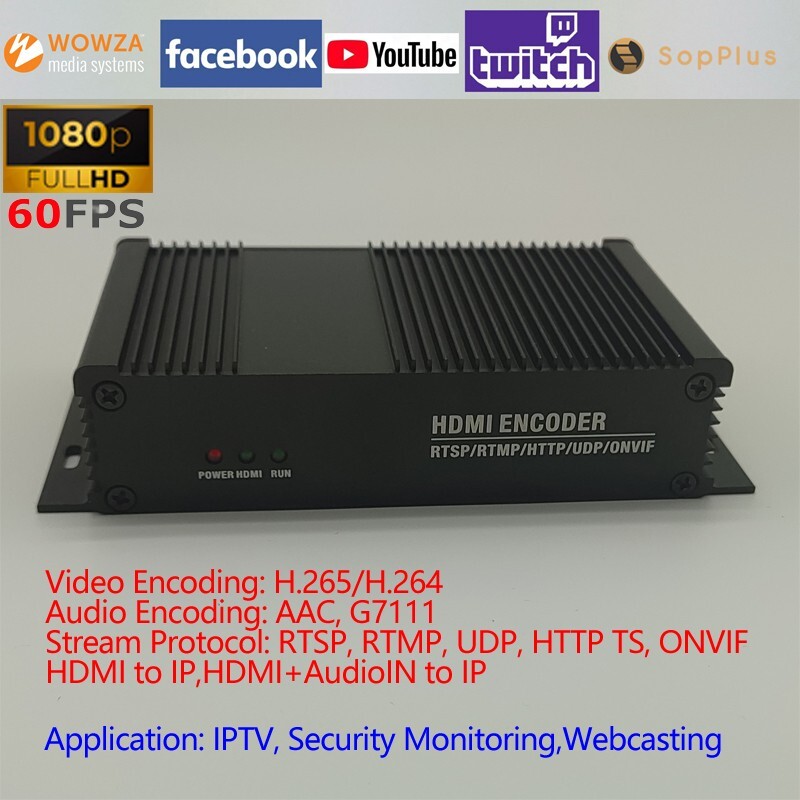 H.265/H.264 HDMI Video Encoder Support RTSP,RTMP,UDP,HTTP TS,ONVIF Protocol