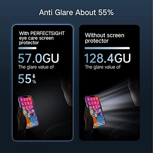 Anti Blue Light Privacy Matte Screen Protector for iPhone 13, Blue Light