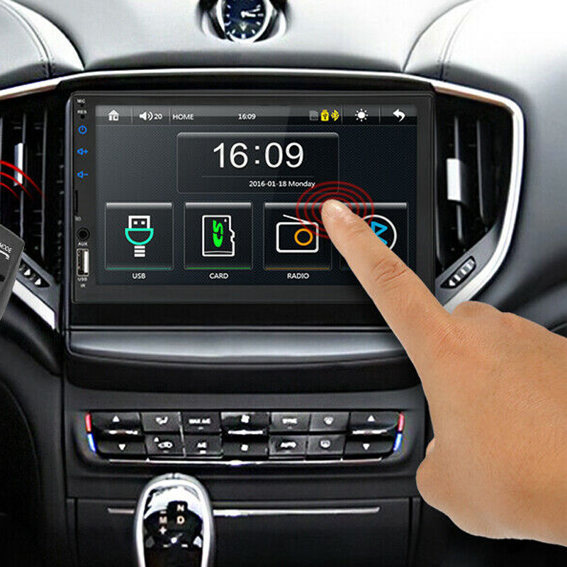 7" Double DIN Car Stereo Radio Bluetooth MP5 Player Touch Screen Mirror Link USB