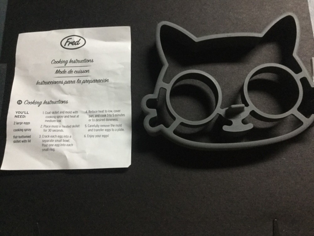 Genuine Fred Funny Side Up Cat Silicone Egg Mold