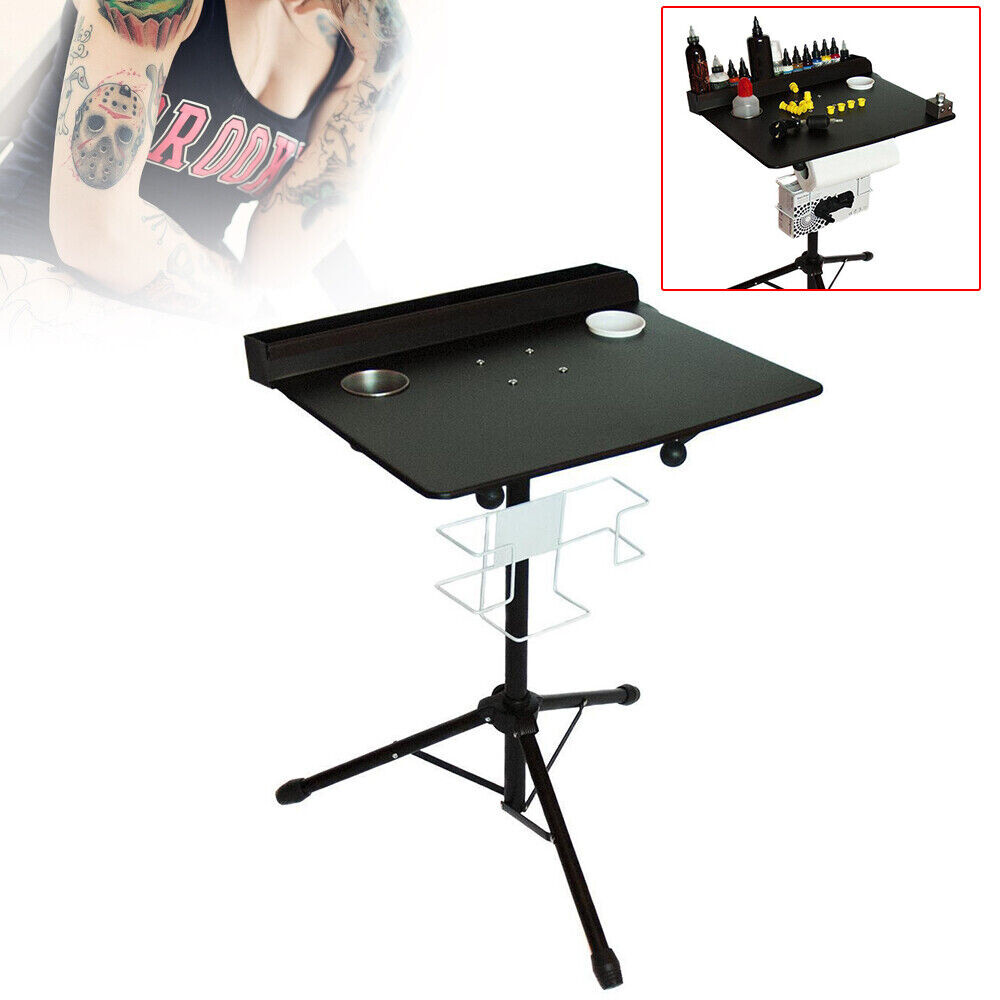 Tattoo Mobile Work Station Stand Fixed Desktop w/ a Removable Back Tray Portable