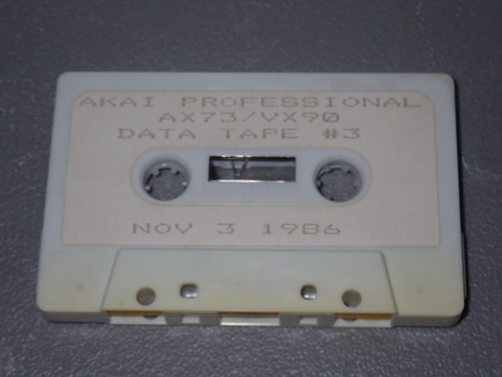 Akai AX73 VX90 Data Tape #3 Cassette Tape