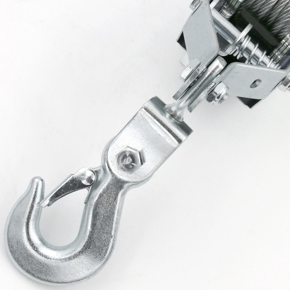 2 Ton Steel Dual Gear Power Puller, 4000 lbs. Load Capacity, Hand Winch Cable