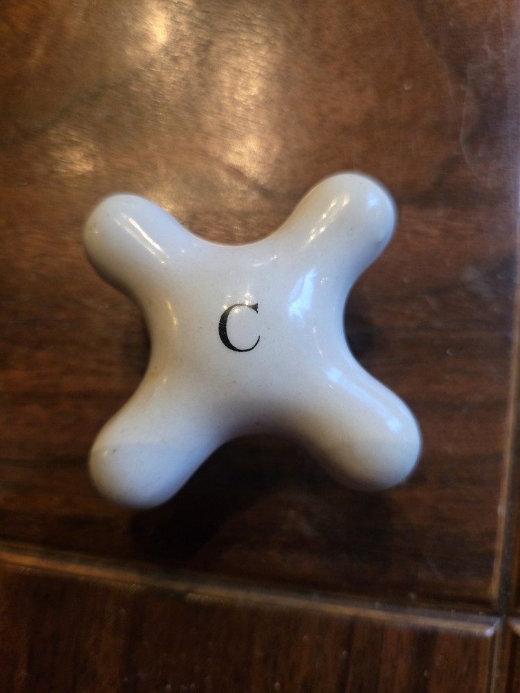 Original Porcelain Cold Faucet Cross Knob