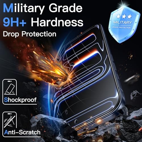 Full Coverage Screen Protector for AR Anti Reflection, Black iPhone 17 Pro