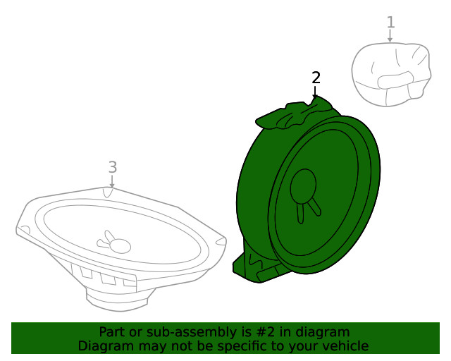 Genuine Honda Front Dr Speaker 39120-SDR-A01