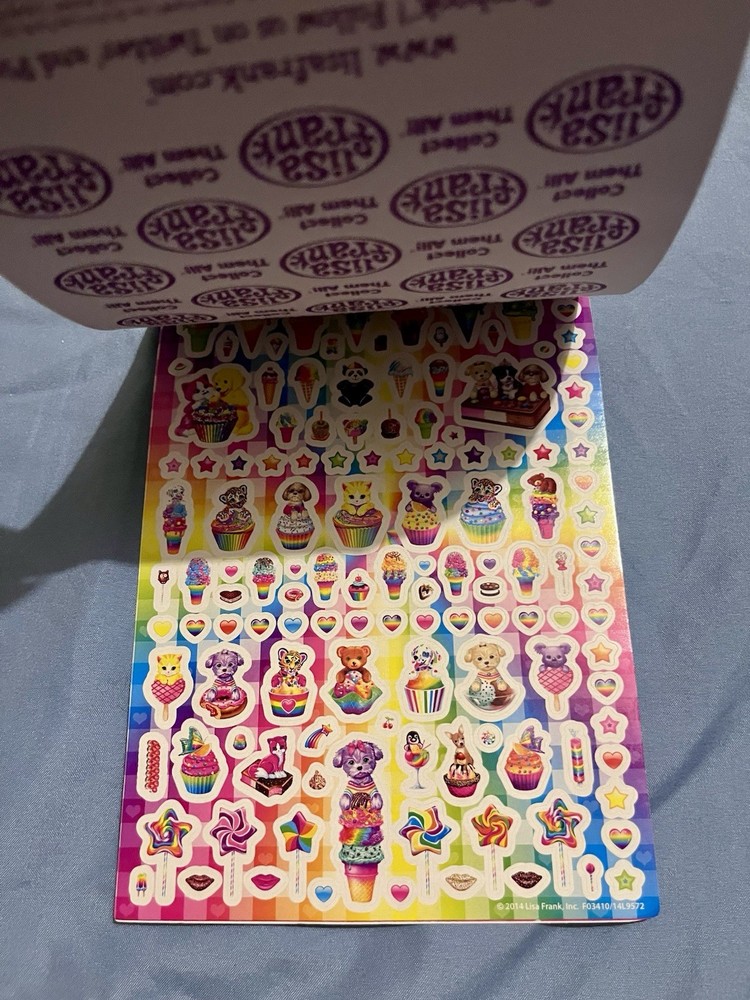 Lisa Frank 4 Sheet Sticker Book New 2014
