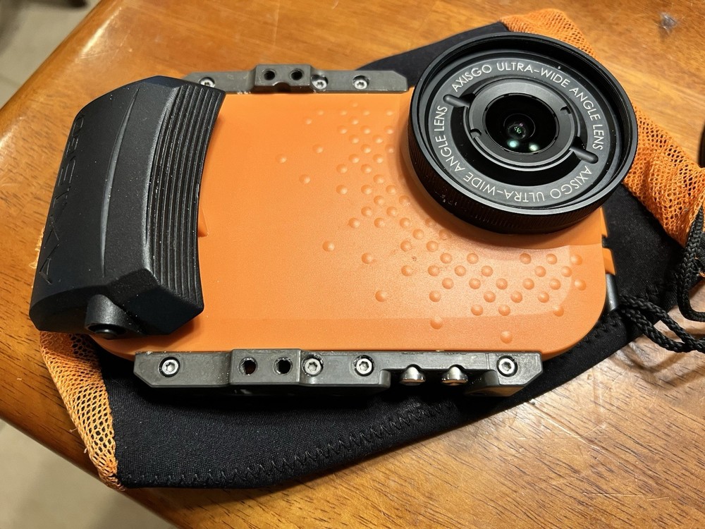 AquaTech AxisGO Water Housing for iPhone 7 Plus or 8 - Orange