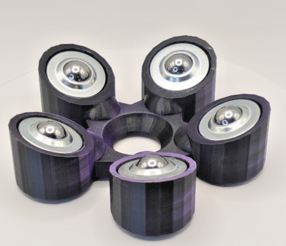 Bowling Ball Spinner Cup - Black and Purple