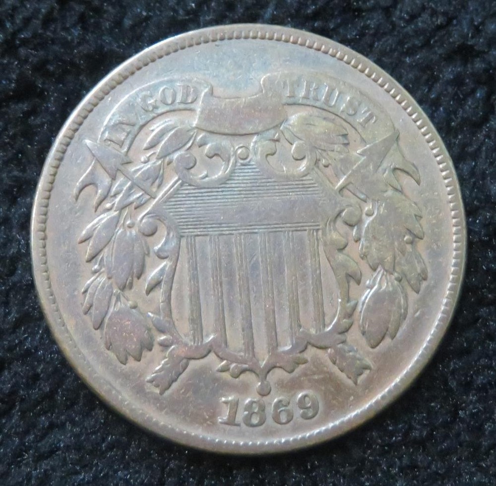 1869 Two Cent Piece * 5477