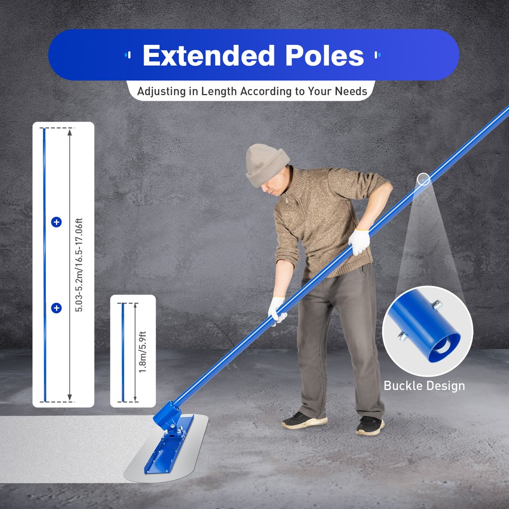 Bull Float Concrete Float Concrete Finishing Trowel Kit with Float Handle 1.8M