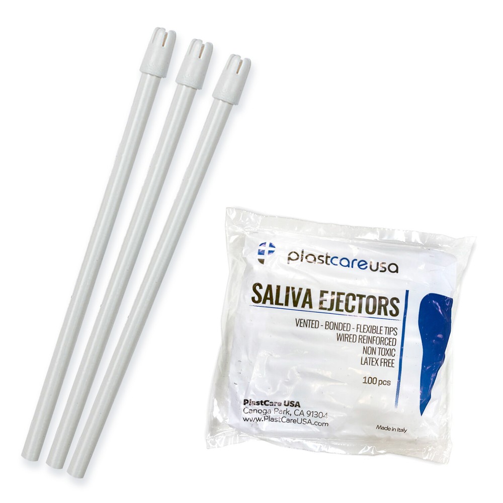 2000 White Dental Saliva Ejectors Ejector Disposable Suction Tips