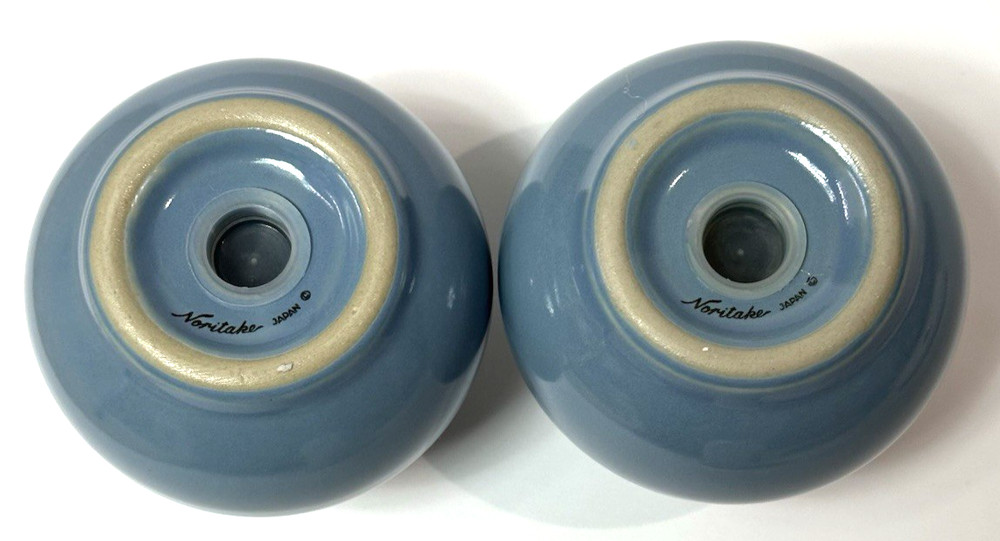 Noritake Blue Adobe Salt & Pepper Set - Japan
