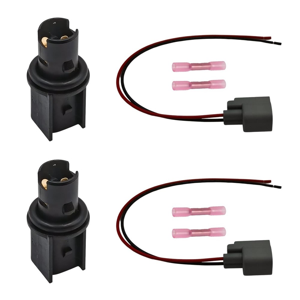 Lanphitus 2Pcs Side Marker Light Park Lamp Bulb Socket Connector Plug Pigtail...