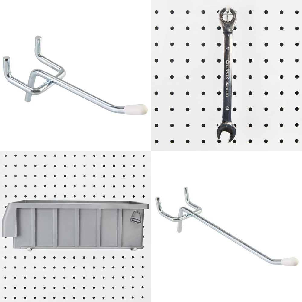 Peg Board Organizer 21 Pack, Pegboard Accessories with Baskets Cups Hooks - 1...