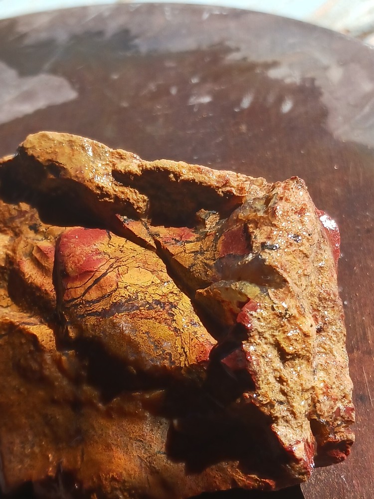 Jasper Agate With Silicized Veinlets Throughout Specimen Red Yellow Jasper