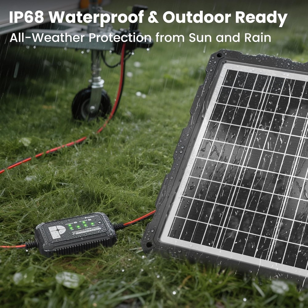 High-Efficiency 10A PWM Charge Controller for 12V Solar Systems - Auto Shutdown