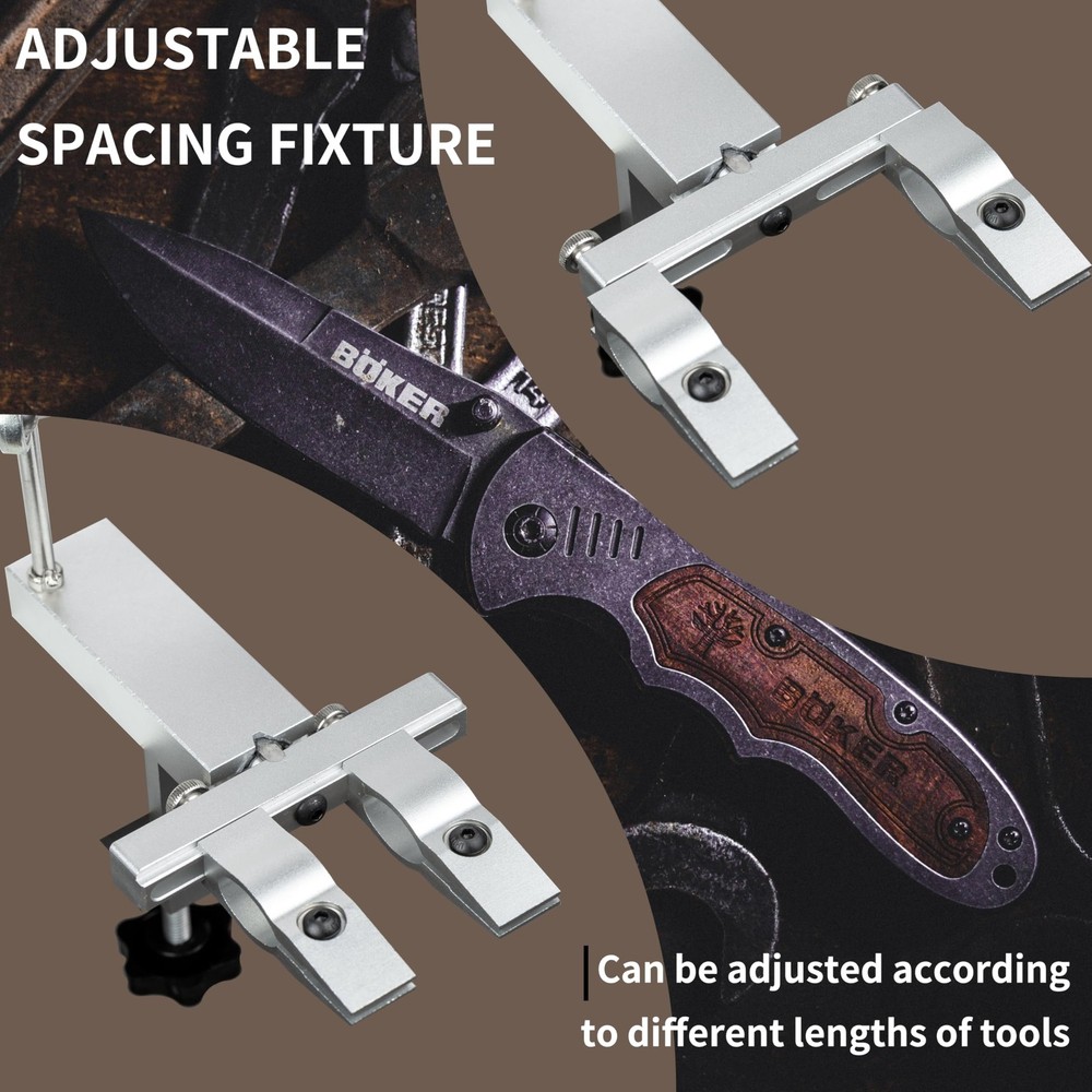 Knife Sharpening System, 360° Flip Quick C-Clamp Fix Angled Knife Sharpener, ...