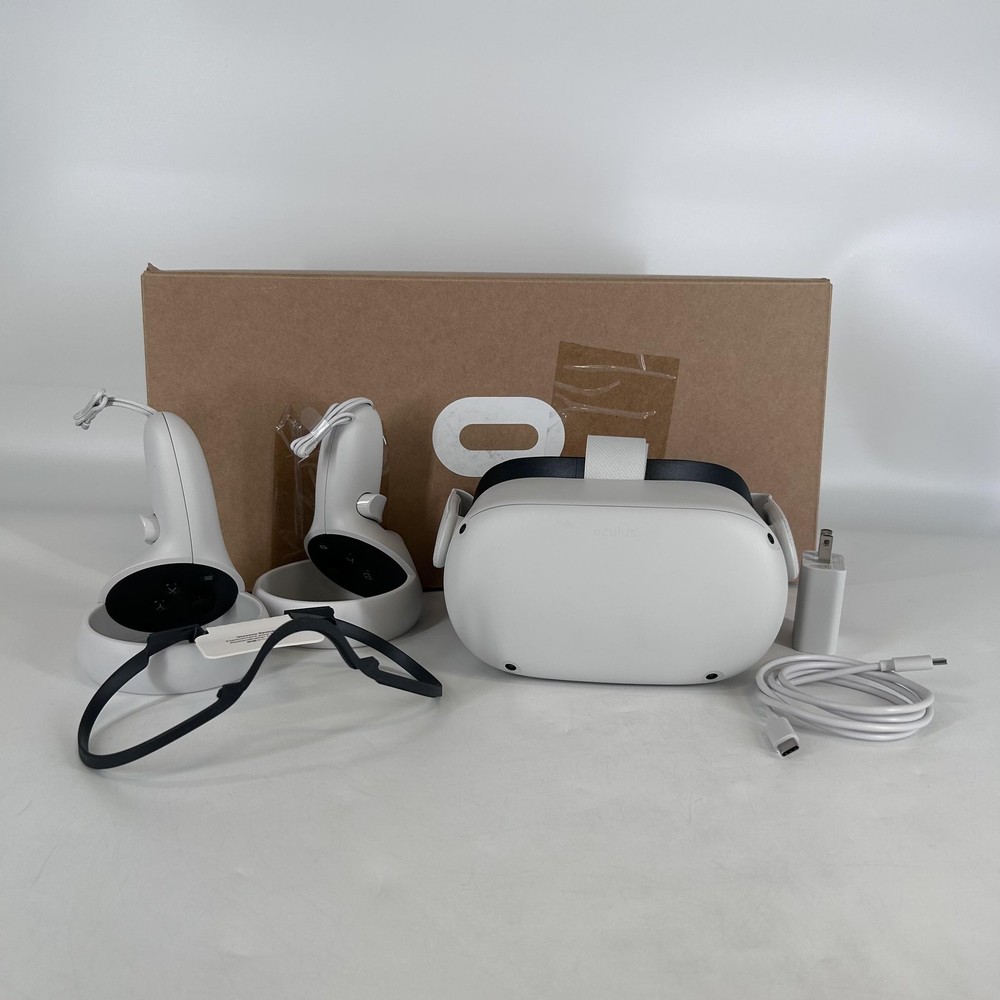 Meta Quest 2 VR Headset 256GB w/ Charger/Regular Strap - Does Not Charge
