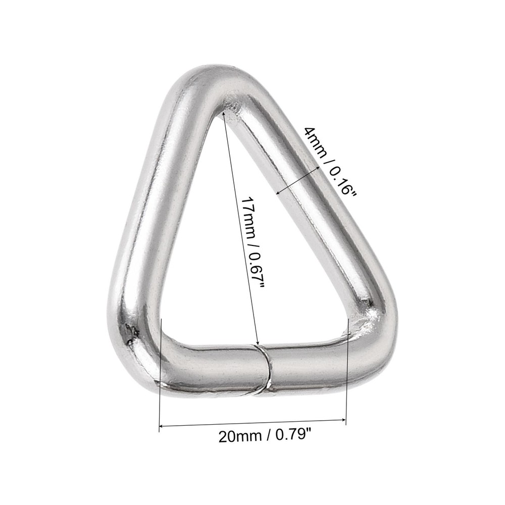 Triangle Ring Buckle 0.79" (20mm) Inner Hardware Width 20pcs