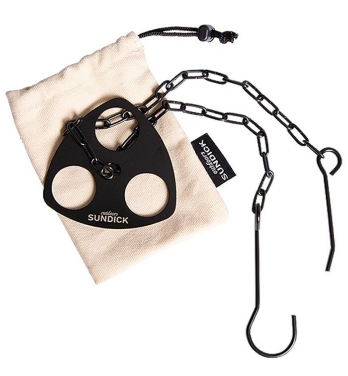 Camping Tripod Board Cooking Campfire Grill Pot Holder Hook Picnic Open Fire