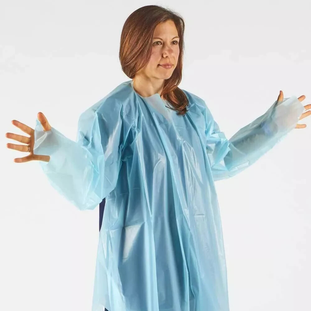 hand2mind Polyethylene, Level 1, Disposable, Non-Surgical Isolation Gowns 15 pc