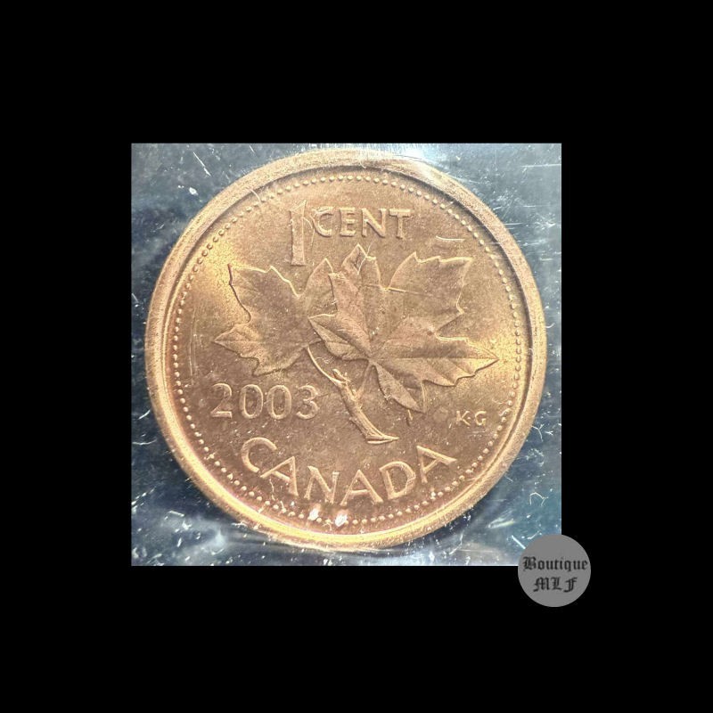2003 New Effigy Canada 1 Cent ICCS graded MS-66; RED (small cent or penny)
