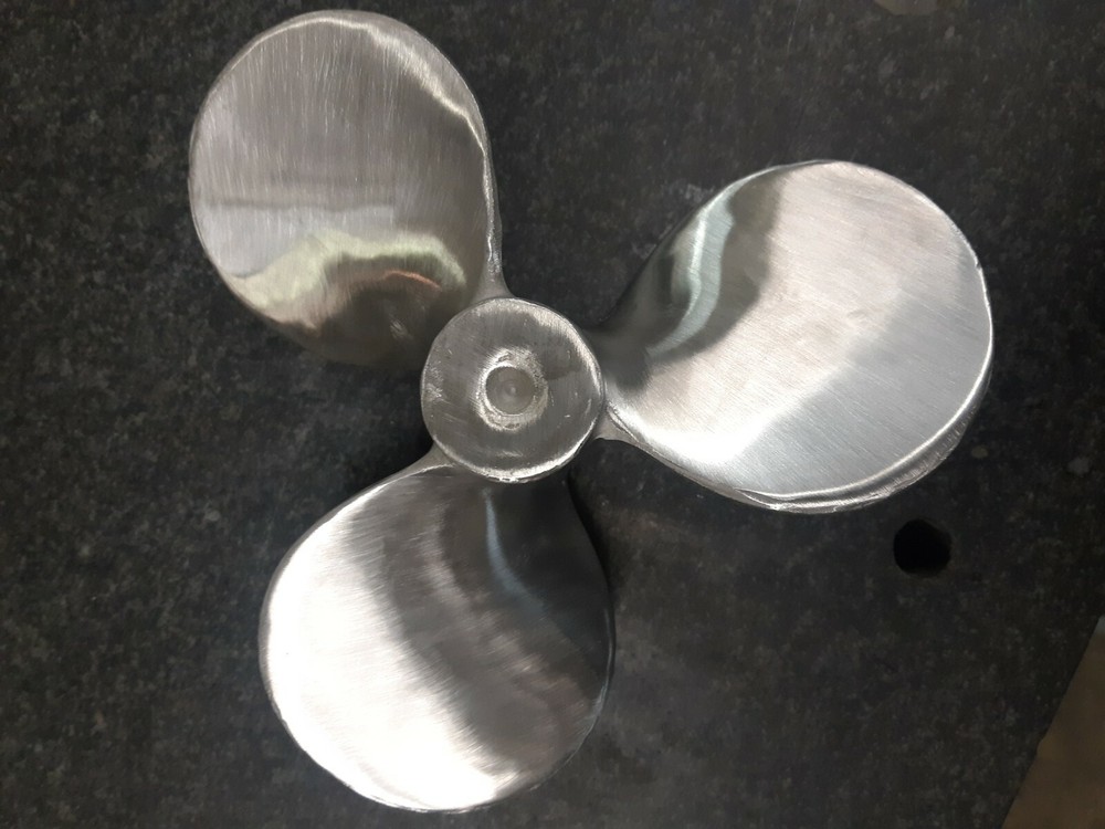 mixing propeller 10x10in. new 316ss 5/8 or 3/4, 7/8,1"or any size bore. Balanced
