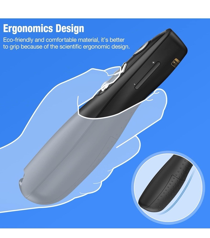Presentation Clicker Wireless Presenter Remote for PowerPoint, Powerpoint Cli...