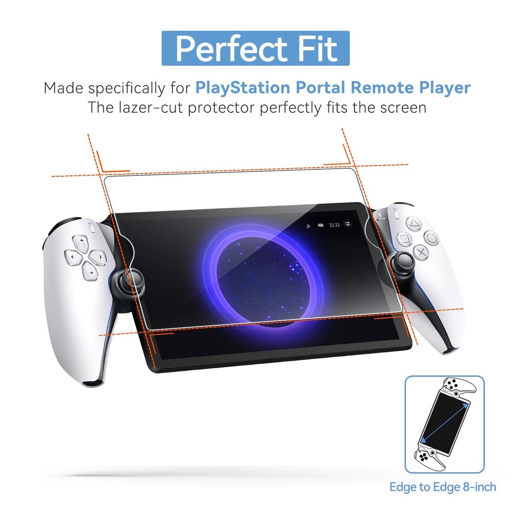 ivoler 2-Pack Screen Protector Tempered Glass for PlayStation Transparent