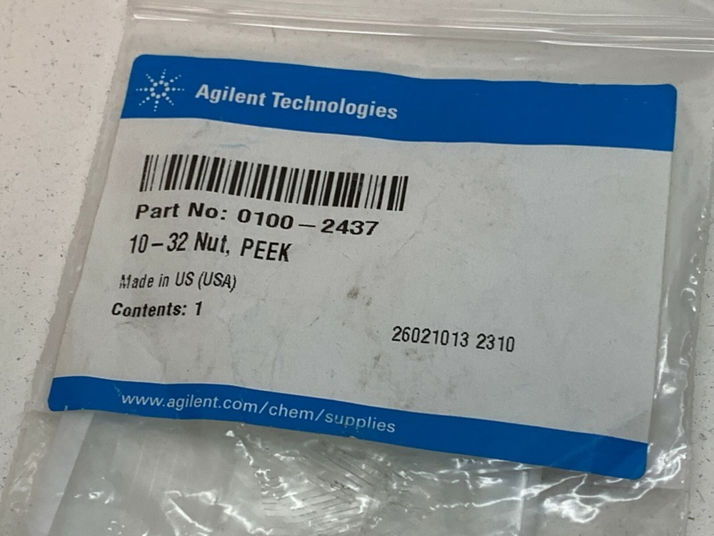 Agilent 0100-2437 PEEK 10-32 Nut