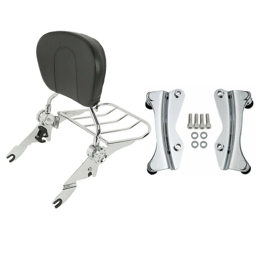 Sissy Bar Backrest Rack Docking Kit Fit For Harley Touring Electra Glide 2014-up