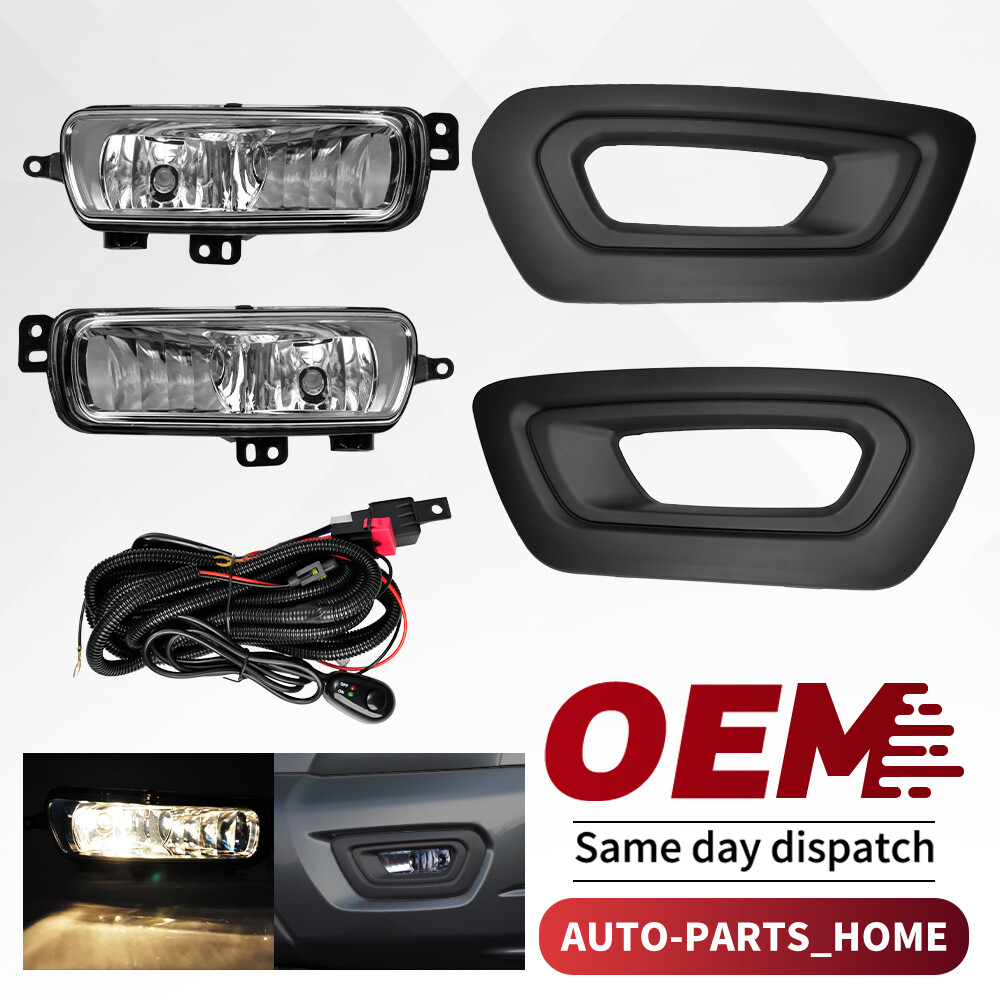 Fog Lights For Ford Transit 2020-24 Drive & Passenger Side W/Covers Bezels Bulbs