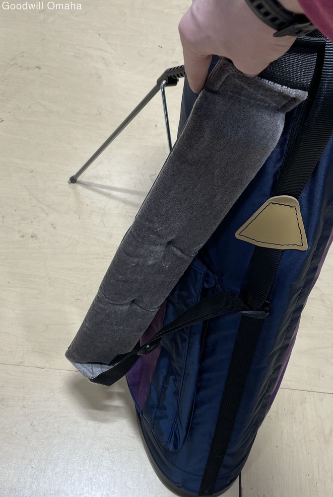 Highlander Golf 4-Way Divider Automatic Stand Bag (Blue/Purple) W/ Back Strap