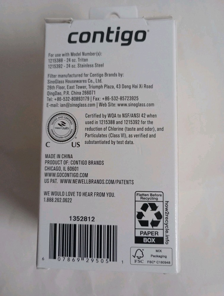 Contigo Replacement Filter for Clybourn Filter Water Bottles