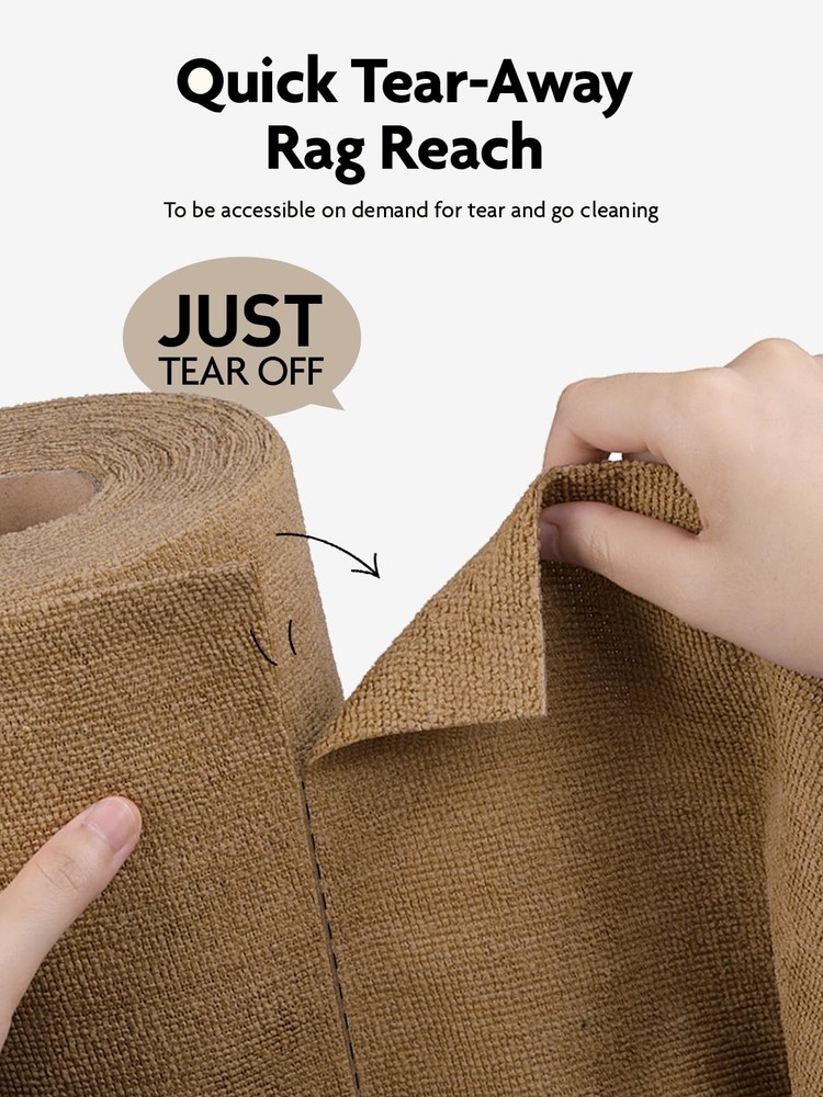 Fantasticlean Microfiber Cleaning Cloth Roll -40 Pack, Tear Away Microfiber T...