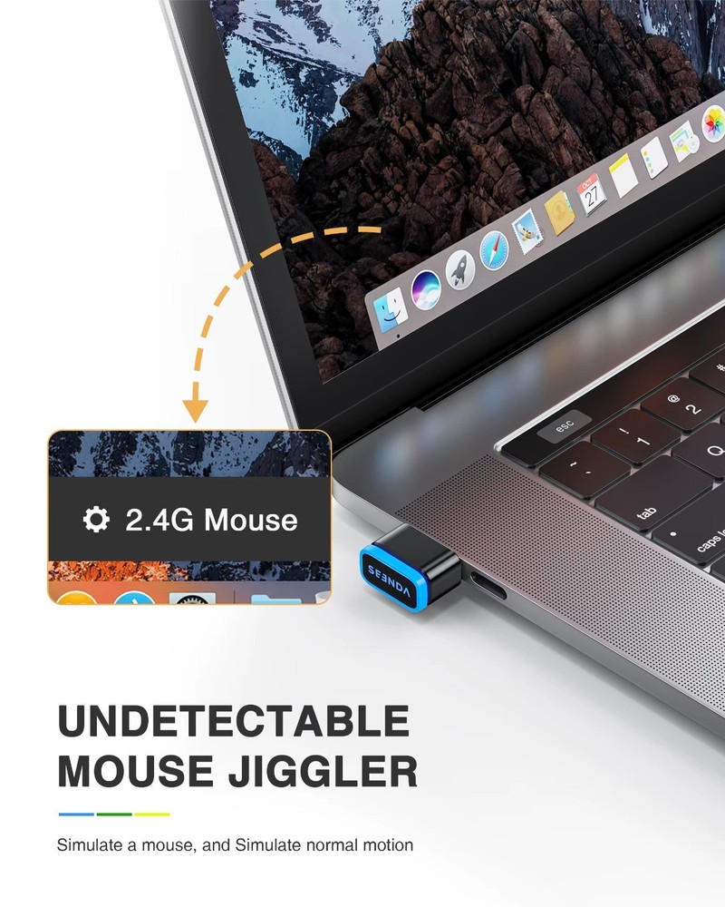 USB Mouse Mover Undetectable Auto Mouse Jiggler Keeps PC Awake
