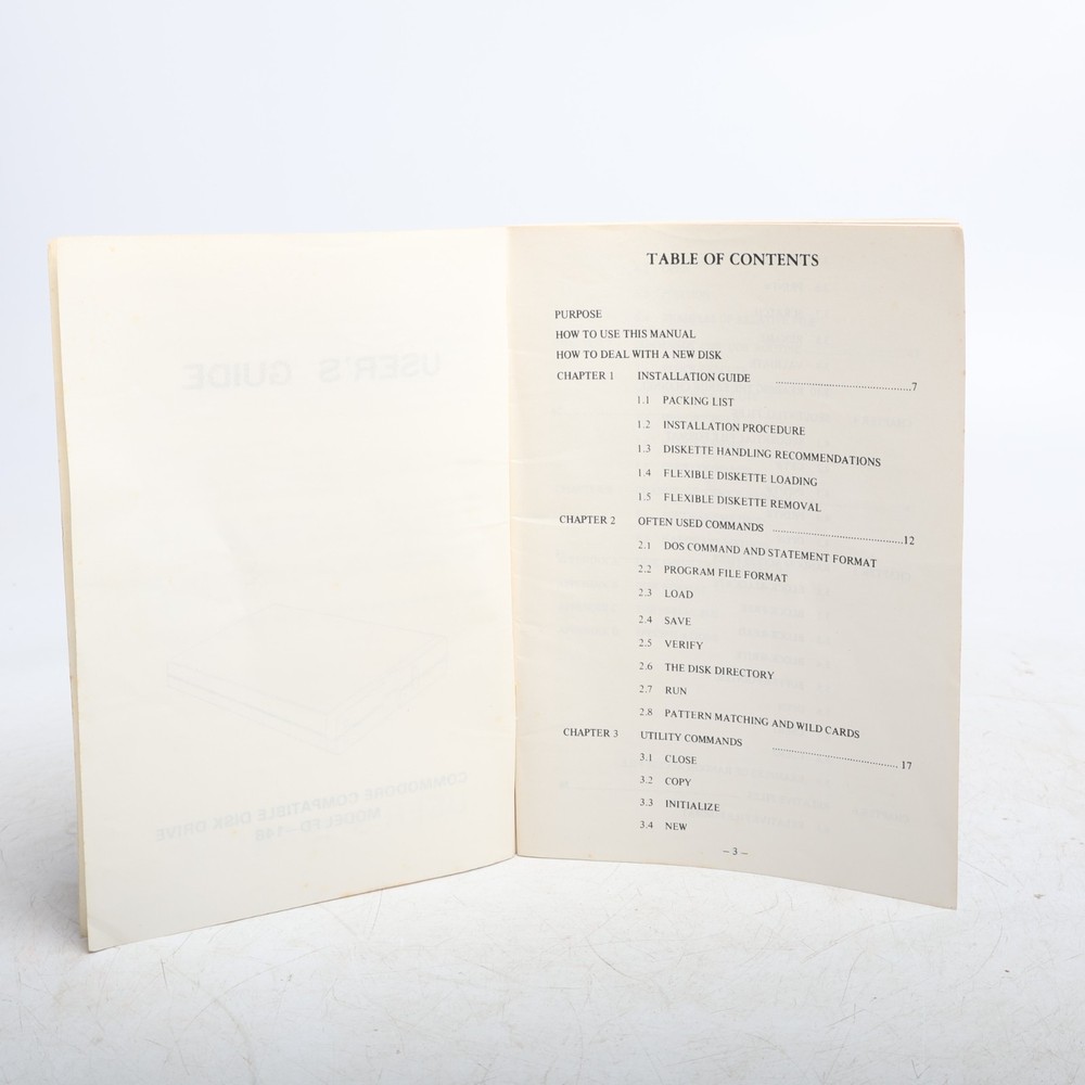 Manual FD-148 Floppy Disk Drive for Commodore 64