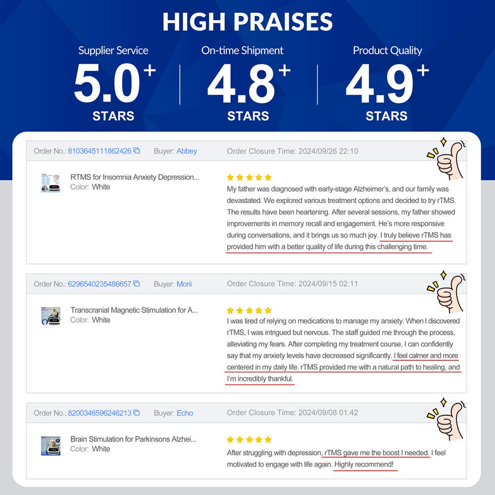 rTMS Transcranial Magnetic Stimulation Therapy Machine for Depression Stroke