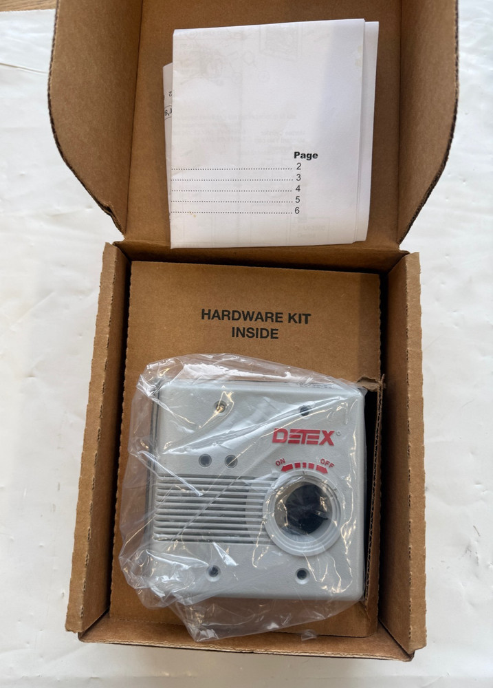 DETEX EAX-2500S GRAY Exit Door Alarm,Gray,Plastic,100 dB
