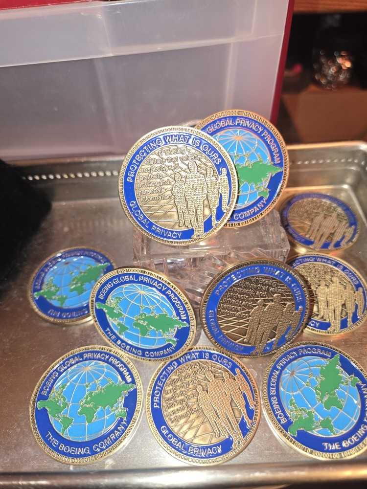 Boeing Global Privacy Program challenge coins